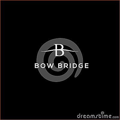 Bridge vector logo. Bridge icon, bridhe emblem Vector Illustration