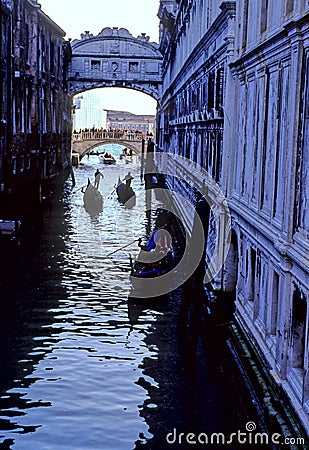Bridge- Venice, Italy Editorial Stock Photo