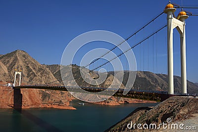 Bridge on Yaohe river in Gannan Stock Photo