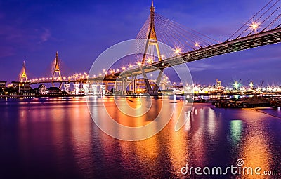 Bridges and beautiful evening light. Stock Photo