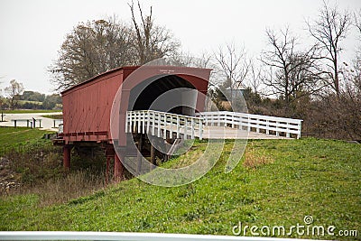 Bridges of Madison County covered bridge Stock Photo