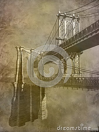 Bridges of Manhattan Stock Photo