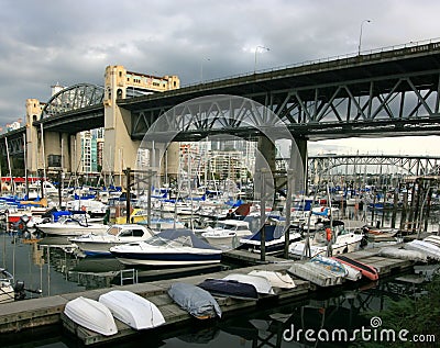 Bridges Over False Creek Stock Photo