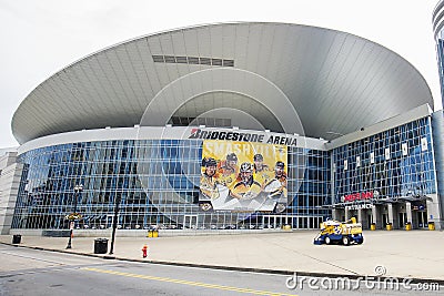 Bridgestone Arena Closeup Editorial Stock Photo