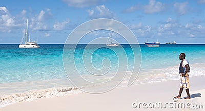 Bridgetown, Barbados - Brownes beach - Carlisle bay Editorial Stock Photo