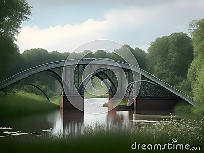 Bridging the Elements: Unique Hybridge Pictures for Your Walls Stock Photo