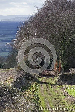 Bridleway on Bredon Hill, Worcestershire Stock Photo