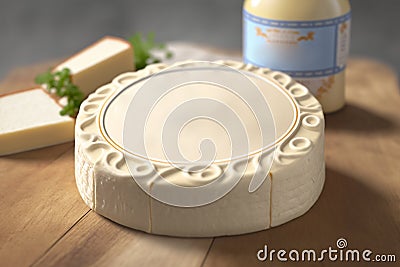 Brie de Meaux Cheese from the Brie Region of France Stock Photo