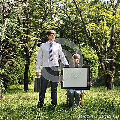 Briefcase Business Cooperation Corporate Vision Concept Stock Photo