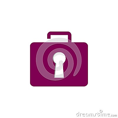 Briefcase lock logo concept Vector Illustration