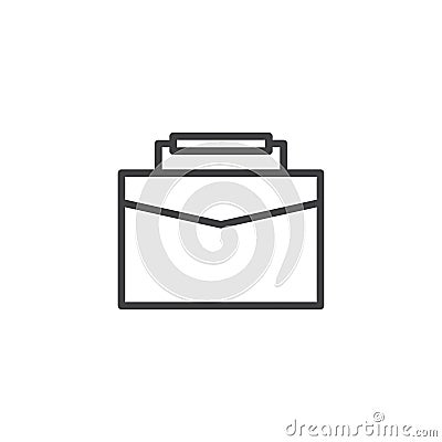 Briefcase outline icon Vector Illustration