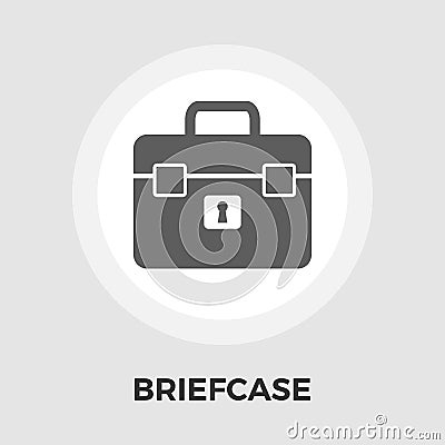 Briefcase single icon. Vector Illustration