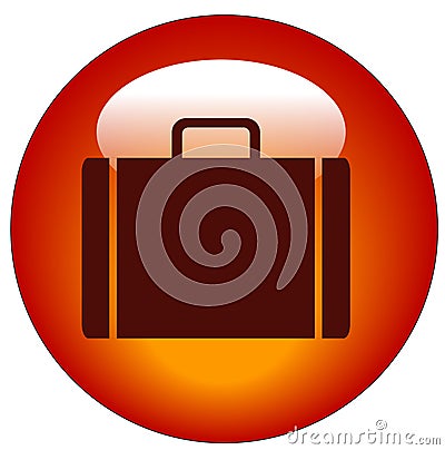 Briefcase web button Vector Illustration