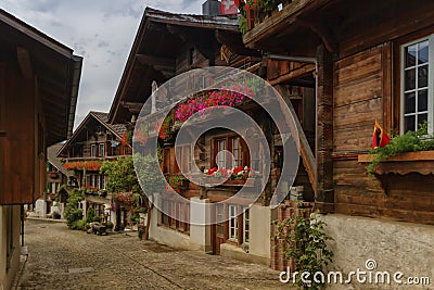 Brienz village, Berne canton, Switzerland Stock Photo