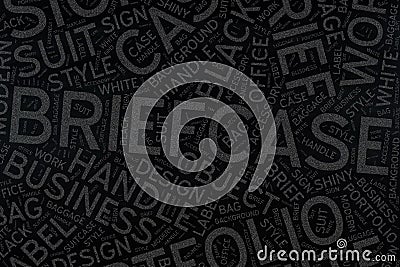 Brifecase ,Word cloud art on blackboard Stock Photo