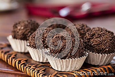 Brigadeiro a brazilian sweet Stock Photo