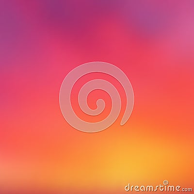 Bright abstract background. Beautiful blurry transition from purples and pinks to oranges and yellows Vector Illustration