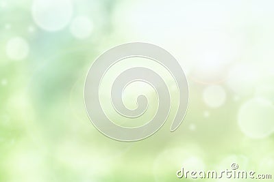 Bright Abstract of Blurred Green Summer Bokeh Stock Photo