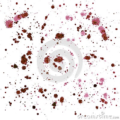 Bright abstract elegant graphic beautiful dark red cherry splashes and drops Cartoon Illustration