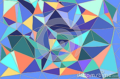 Bright abstract hand drawing background, many multicolored Vector Illustration