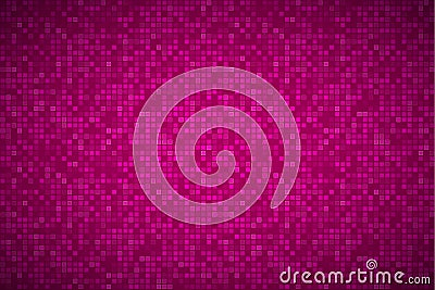 Bright abstract mosaic pattern, brick texture, pink background Vector Illustration