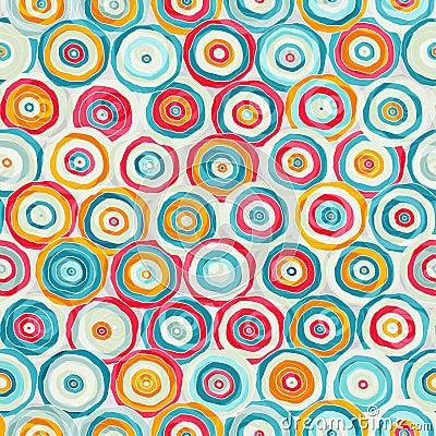 Bright abstract psychedelic seamless pattern Vector Illustration