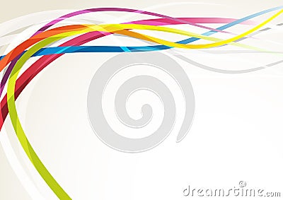 Bright abstract rainbow swoosh lines background Vector Illustration