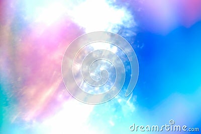 Bright abstract sky with glare background Stock Photo