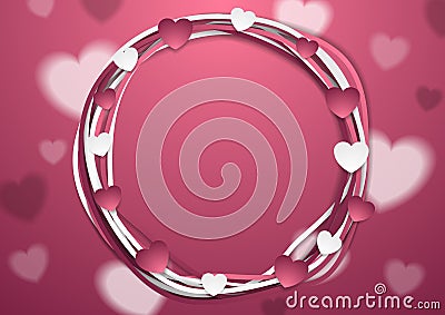 Bright abstract St Valentines Day background Vector Illustration