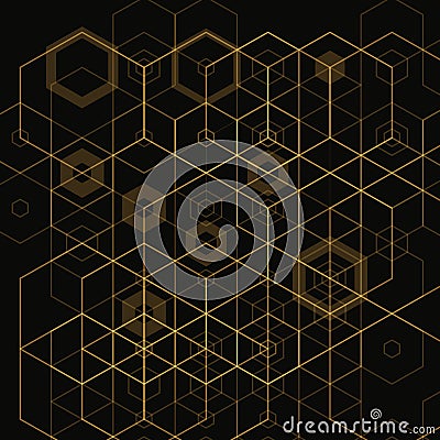 Bright abstract techno background with hexagons. eps 10 Stock Photo