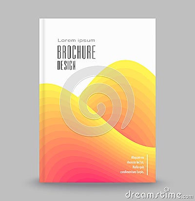 Bright abstract template for covers, flyers, banners, posters. Advertising brochure template. Cartoon Illustration