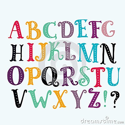 Bright alphabet set in vector. Vector Illustration