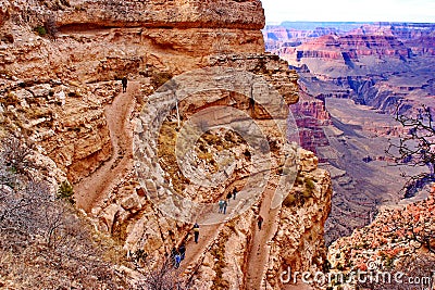 Bright Angel Trail Grand Canyon Arizona Editorial Stock Photo