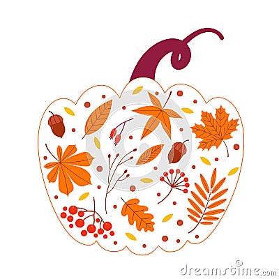 A bright autumn design element Stock Photo