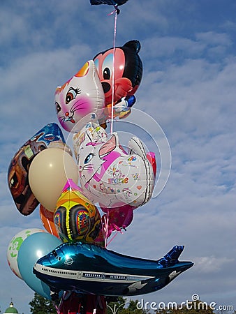 Bright baby balloons Editorial Stock Photo