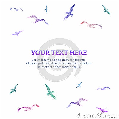 Bright background with birds, vector illustration Vector Illustration