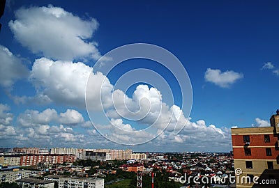 Blue sky and white clouds Stock Photo