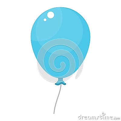 Bright blue balloon Vector Illustration