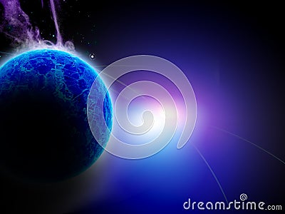 Bright blue planet Stock Photo