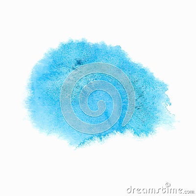 Bright blue watercolor spot Vector Illustration