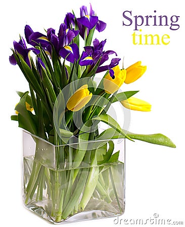 Bright bouquet of spring flowers Stock Photo