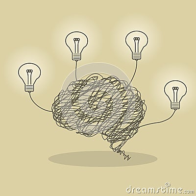 Bright Brain Vector Illustration