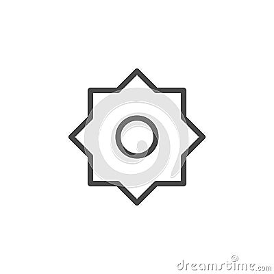 Bright, brightness vector icon. Multimedia minimalist outline vector icon Stock Photo