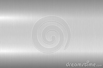 Bright brushed metallic texture, background. Shiny polished metal surface. Vector realistic closeup design Vector Illustration