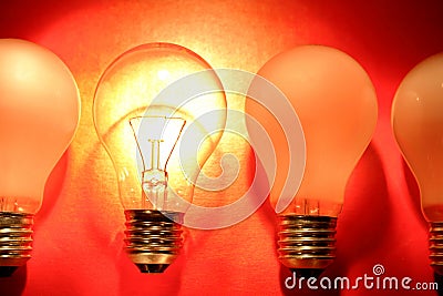 Bright bulb Stock Photo