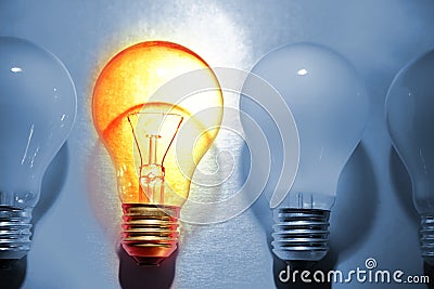 Bright bulb Stock Photo