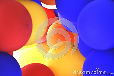 Bright bunch of Colorful balloons Stock Photo