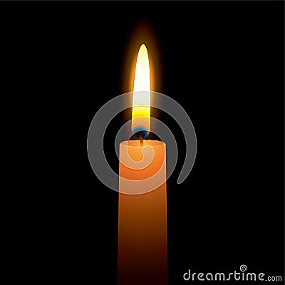 Bright candle Vector Illustration