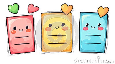 Bright Cartoon-Style Checklist with Checkboxes for Efficient Task Organization Stock Photo