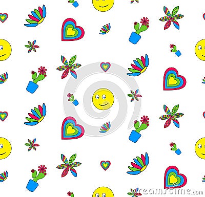 Bright children pattern Vector Illustration